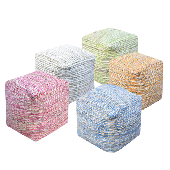 ARYA POUF - HEMP/ RECYCLED FABRIC