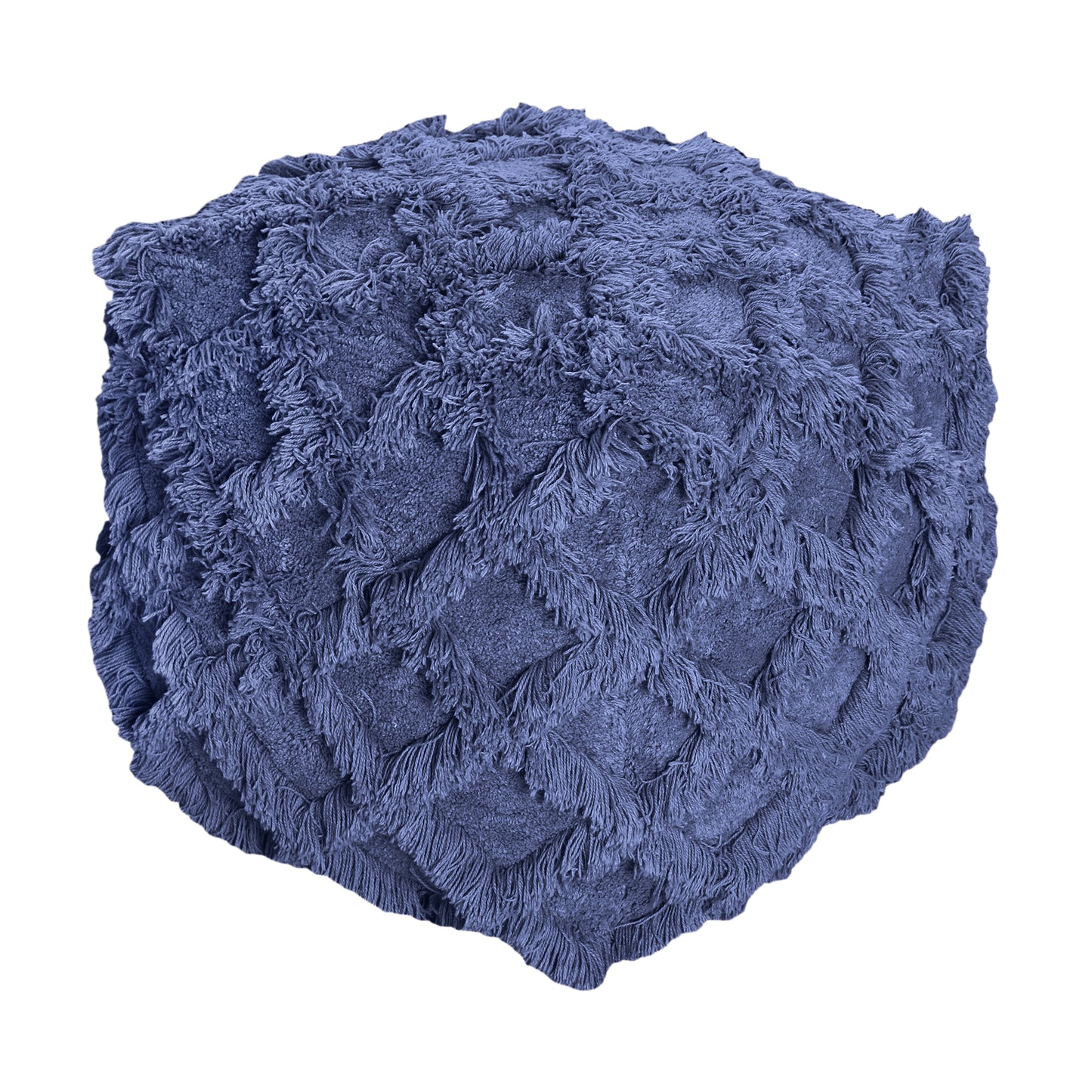 Asuka Pouf, Super Soft Cotton, Navy, Bm Sn, All Cut