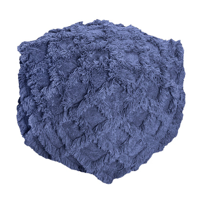 Asuka Pouf, Super Soft Cotton, Navy, Bm Sn, All Cut