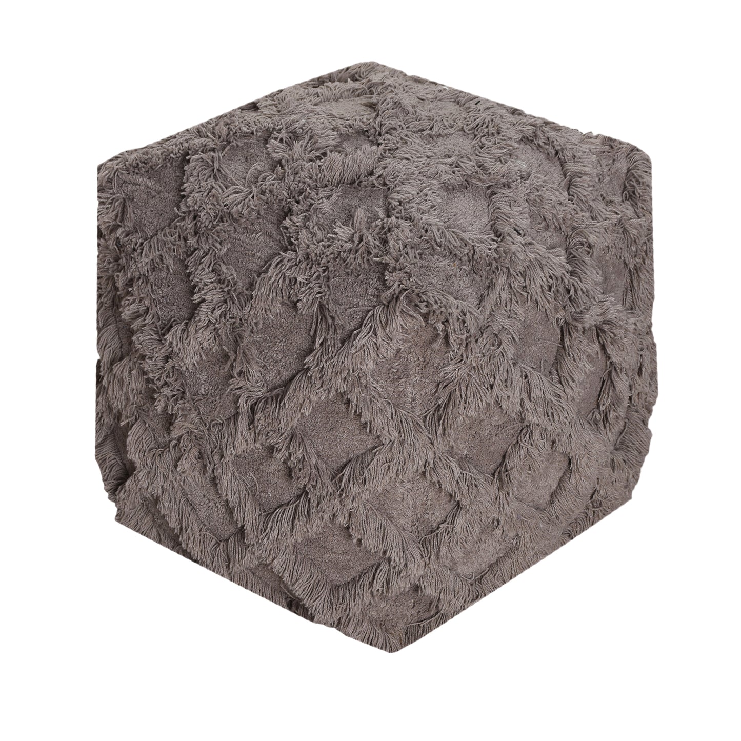 Asuka Pouf, Super Soft Cotton, Taupe, Bm Sn, All Cut