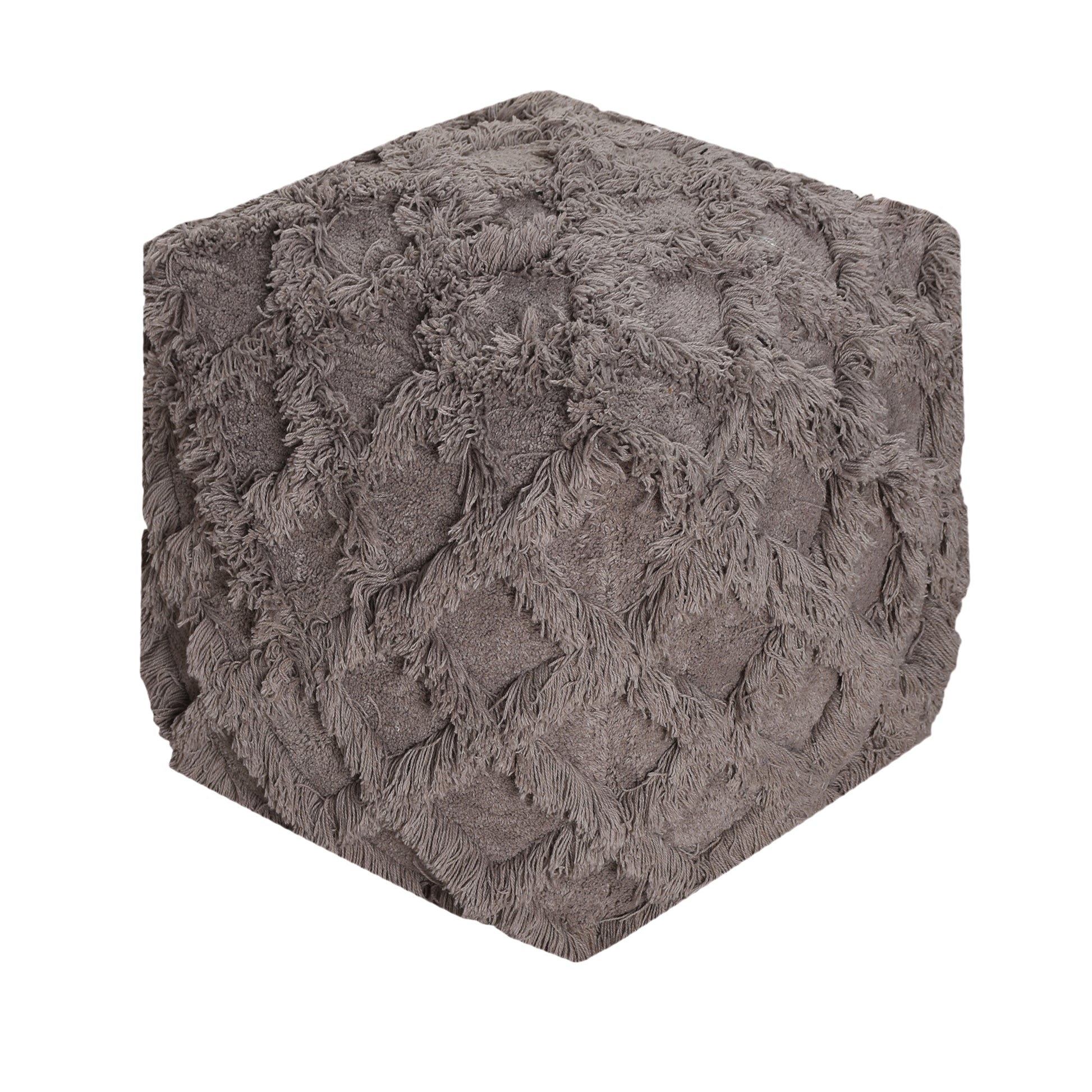 Asuka Pouf, Super Soft Cotton, Taupe, Bm Sn, All Cut