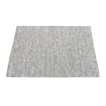 Area Rug, Bedroom Rug, Living Room Rug, Living Area Rug, Indian Rug, Office Carpet, Office Rug, Shop Rug Online, Leather, Pu, Grey, Pitloom, Flat Weave, Textured