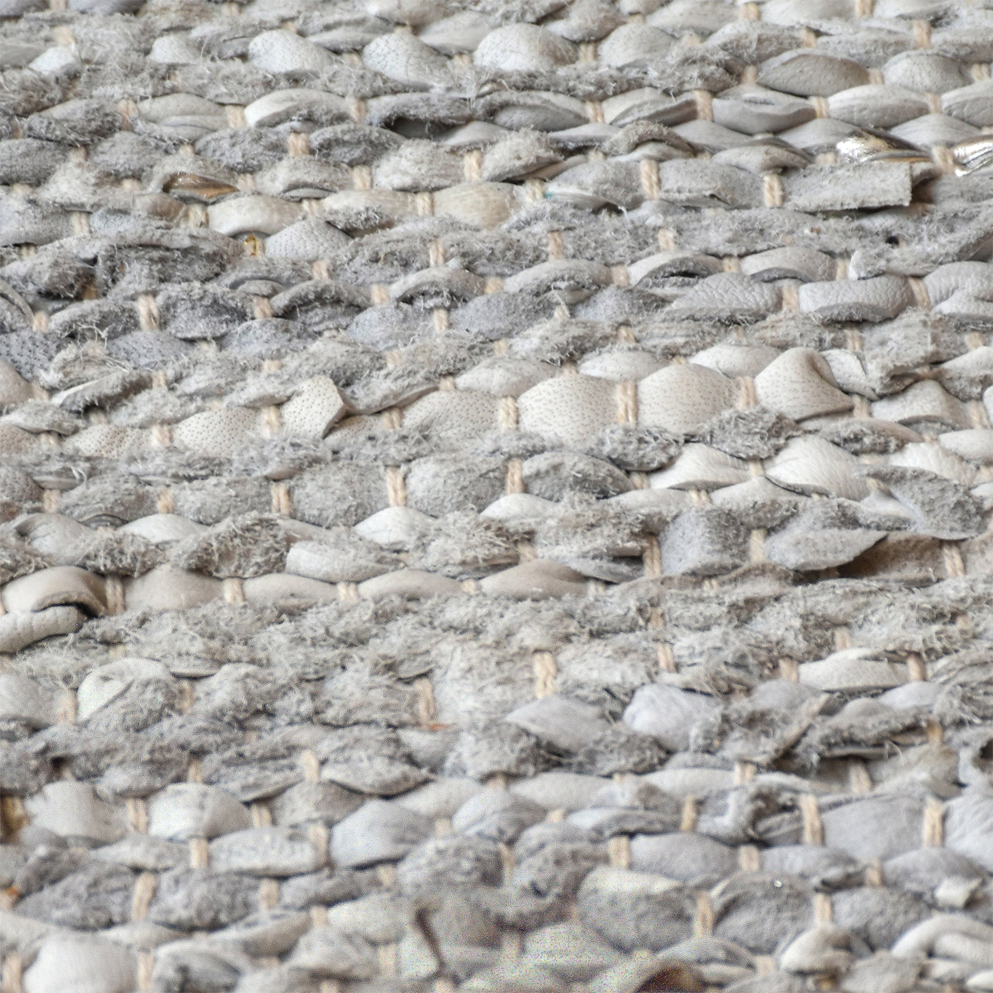 Area Rug, Bedroom Rug, Living Room Rug, Living Area Rug, Indian Rug, Office Carpet, Office Rug, Shop Rug Online, Leather, Pu, Grey, Pitloom, Flat Weave, Textured