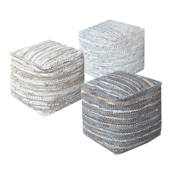 AYANA POUF - LEATHER/ PU