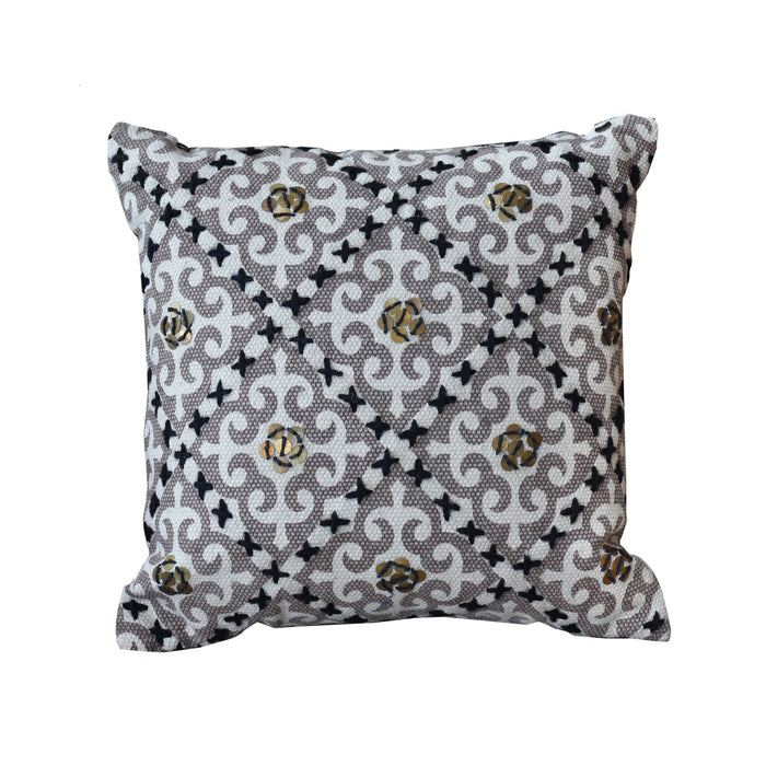 BAIBIN PILLOW - COTTON/ PRINTED/ METAL SEQUINS