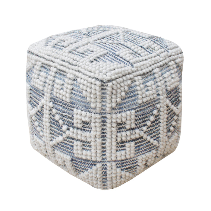 BELYOVO POUF - WOOL/ DENIM