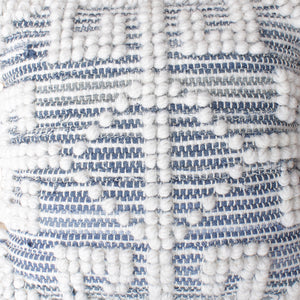 Belyovo Cushion, Denim, Wool, Natural White, Blue, Pitloom, All Loop
