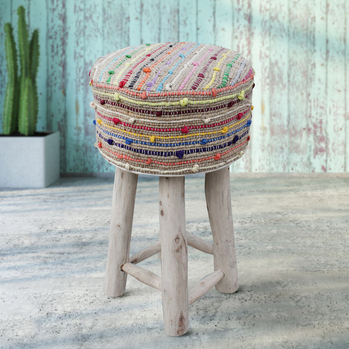 BERRIES BAR STOOL - JUTE/ COTTON
