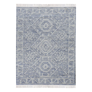 Area Rug, Bedroom Rug, Living Room Rug, Living Area Rug, Indian Rug, Office Carpet, Office Rug, Shop Rug Online, Hemp, Wool, Blue, Natural White, Punja, Flat Weave, Traditional