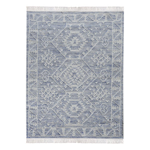 Area Rug, Bedroom Rug, Living Room Rug, Living Area Rug, Indian Rug, Office Carpet, Office Rug, Shop Rug Online, Hemp, Wool, Blue, Natural White, Punja, Flat Weave, Traditional