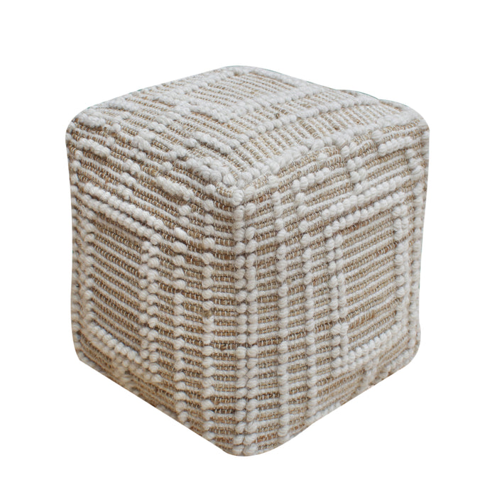 BOROVO POUF - JUTE/ WOOL