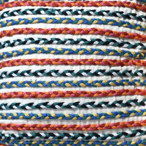 Bridin Pillow, Pet, Natural White, Multi, Hm Stitching, Flat Weave