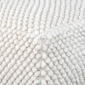 Bubble Pouf, Wool, Natural White, Hm Knitted, All Loop