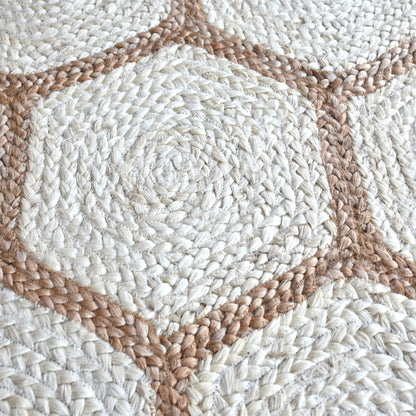 Area Rug, Bedroom Rug, Living Room Rug, Living Area Rug, Indian Rug, Office Carpet, Office Rug, Shop Rug Online, Hemp, Natural White, Brown, Hm Stitching, Flat Weave, Braided