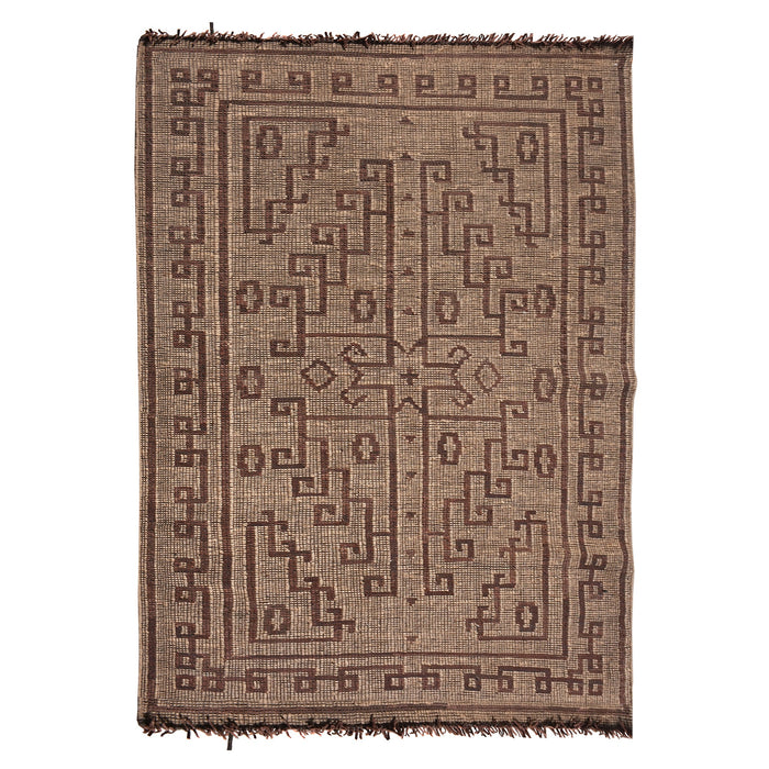 CAOLING RUG -  HEMP/ LEATHER