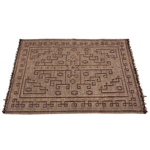 Area Rug, Bedroom Rug, Living Room Rug, Living Area Rug, Indian Rug, Office Carpet, Office Rug, Shop Rug Online, Hemp, Leather, Natural, Brown, Punja, Flat Weave, Modern