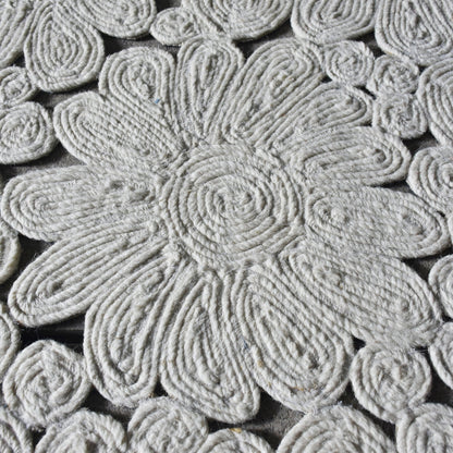 Area Rug, Bedroom Rug, Living Room Rug, Living Area Rug, Indian Rug, Office Carpet, Office Rug, Shop Rug Online, Wool, Natural White, Hm Stitching, Flat Weave, Textured