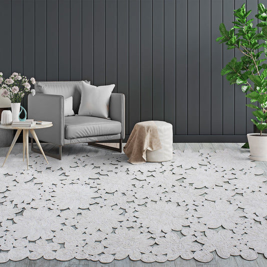 Area Rug, Bedroom Rug, Living Room Rug, Living Area Rug, Indian Rug, Office Carpet, Office Rug, Shop Rug Online, Wool, Natural White, Hm Stitching, Flat Weave, Textured