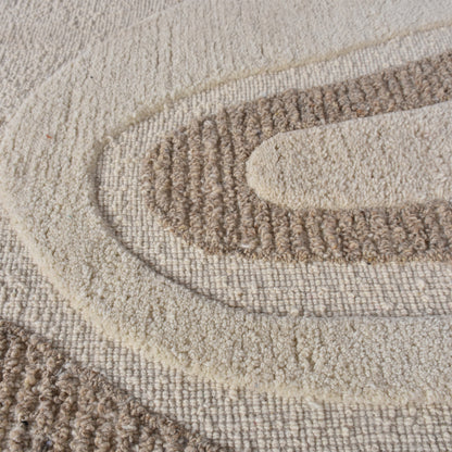 Area Rug, Bedroom Rug, Living Room Rug, Living Area Rug, Indian Rug, Office Carpet, Office Rug, Shop Rug Online, Wool, Natural White, Beige, Hand woven, Cut And Loop, modern