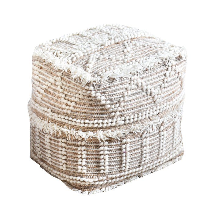 CONSTANZA POUF - WOOL/ HEMP