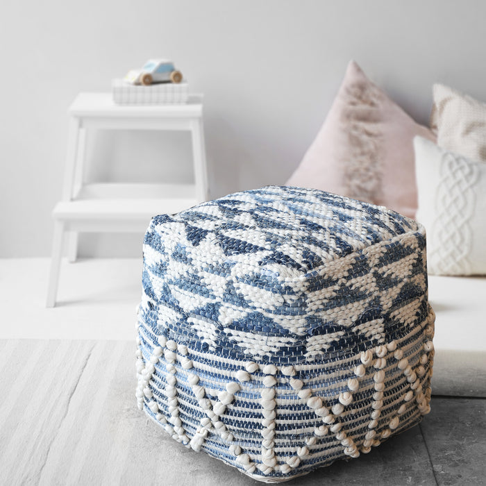 COORAY POUF - RECYCLED DENIM/ WOOL/ COTTON