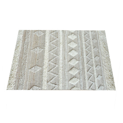 Area Rug, Bedroom Rug, Living Room Rug, Living Area Rug, Indian Rug, Office Carpet, Office Rug, Shop Rug Online, Hemp, Wool, Natural, Pitloom, Cut And Loop, Geometrical