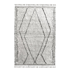 Area Rug, Bedroom Rug, Living Room Rug, Living Area Rug, Indian Rug, Office Carpet, Office Rug, Shop Rug Online, Recycled Cotton, Natural White, Charcoal, Pitloom, All Loop, Geometrical