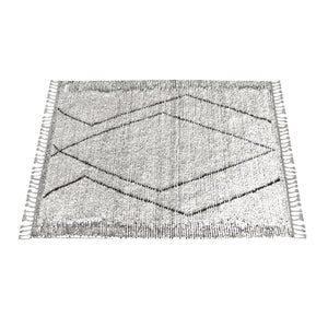 Area Rug, Bedroom Rug, Living Room Rug, Living Area Rug, Indian Rug, Office Carpet, Office Rug, Shop Rug Online, Recycled Cotton, Natural White, Charcoal, Pitloom, All Loop, Geometrical