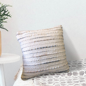 Cosmos Pillow, Cotton, Polyester, Natural White, Natural, Pitloom, Flat Weave