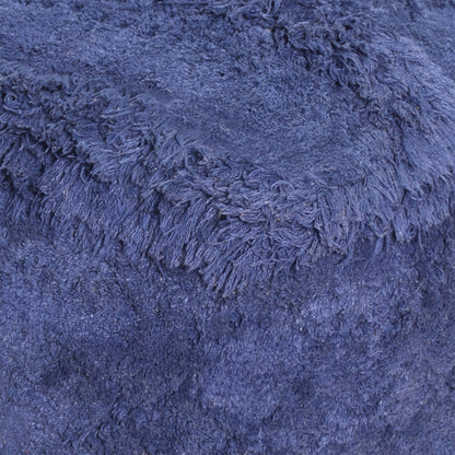 Curlew Pouf, Super Soft Cotton, Navy, Bm Sn, All Cut