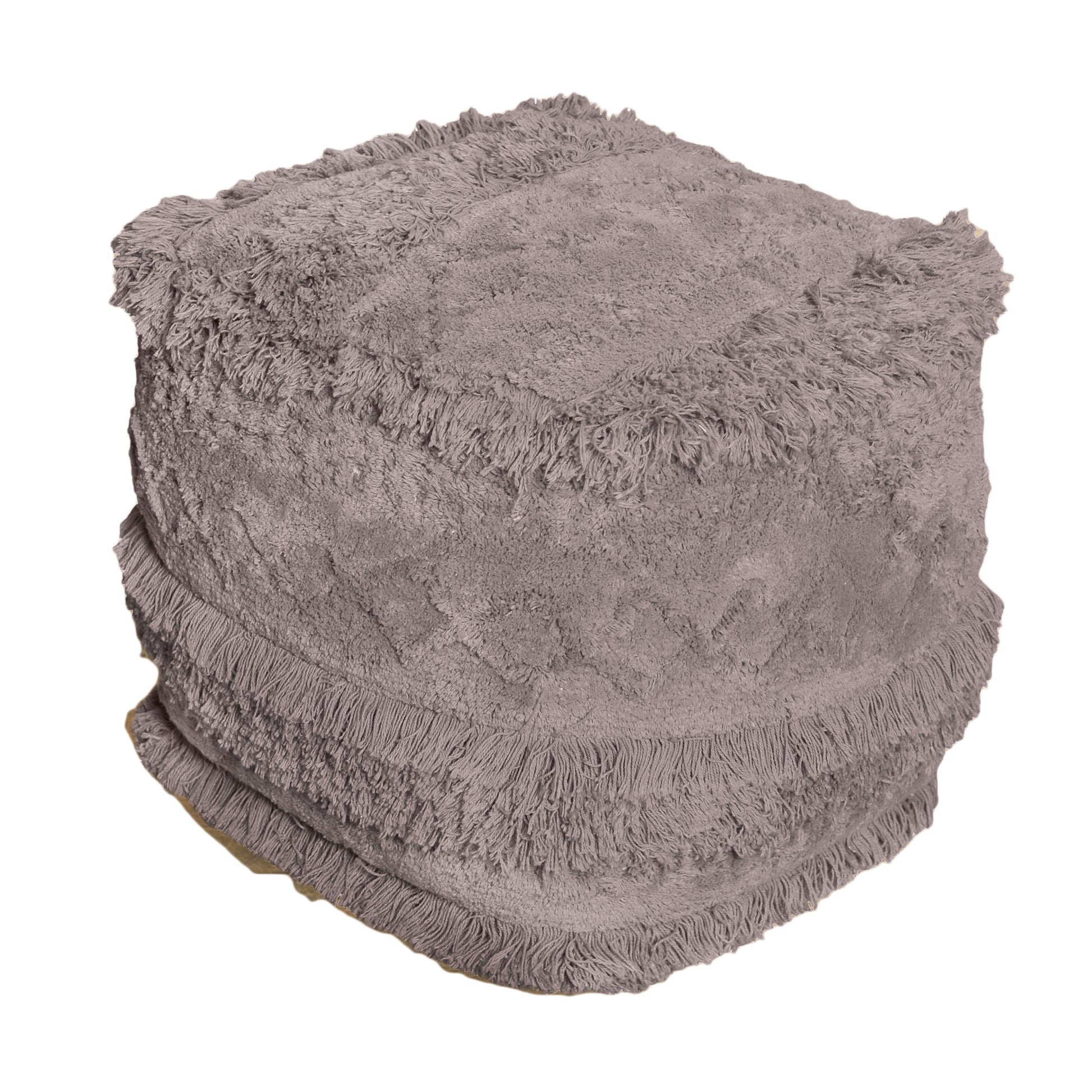 Curlew Pouf, Super Soft Cotton, Taupe, Bm Sn, All Cut