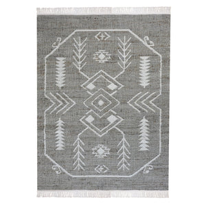 Area Rug, Bedroom Rug, Living Room Rug, Living Area Rug, Indian Rug, Office Carpet, Office Rug, Shop Rug Online, Hemp, Wool, Grey, Natural White, Punja, Flat Weave , Boho-Chic