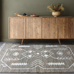 Area Rug, Bedroom Rug, Living Room Rug, Living Area Rug, Indian Rug, Office Carpet, Office Rug, Shop Rug Online, Hemp, Wool, Grey, Natural White, Punja, Flat Weave , Boho-Chic