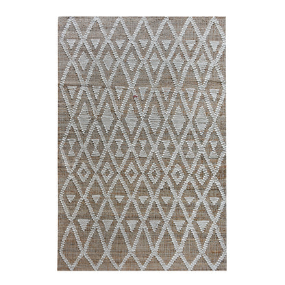 Area Rug, Bedroom Rug, Living Room Rug, Living Area Rug, Indian Rug, Office Carpet, Office Rug, Shop Rug Online, Jute, Wool, Natural, Natural White, Punja, Flat Weave, geometric 