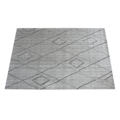Area Rug, Bedroom Rug, Living Room Rug, Living Area Rug, Indian Rug, Office Carpet, Office Rug, Shop Rug Online, Wool, Natural Grey, Hand woven, All Loop, Geometrical