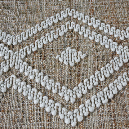 Area Rug, Bedroom Rug, Living Room Rug, Living Area Rug, Indian Rug, Office Carpet, Office Rug, Shop Rug Online, Hemp, Wool, Natural, Natural White, Punja, Flat Weave, Traditional