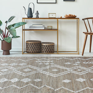 Area Rug, Bedroom Rug, Living Room Rug, Living Area Rug, Indian Rug, Office Carpet, Office Rug, Shop Rug Online, Hemp, Wool, Natural, Natural White, Punja, Flat Weave, Traditional