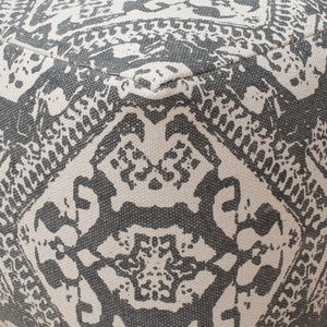 Datong Pouf, Cotton, Grey, Pitloom, Flat Weave