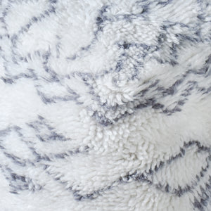 Dax Pouf, Nz Wool, Natural White, Grey, Bm Sn, All Cut