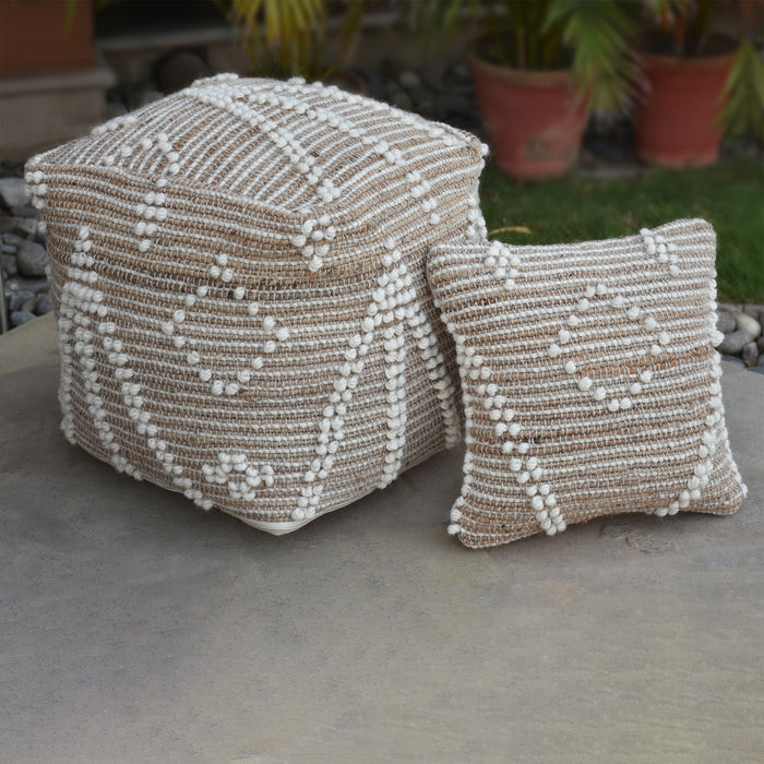 DELANS PILLOW - WOOL/ JUTE