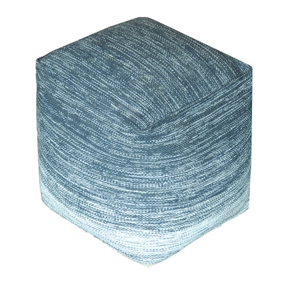 Delight Pouf, Cotton, Grey, Natural White, Pitloom, Flat Weave