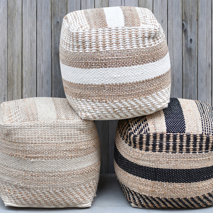 DENNINGTON POUF - HEMP/ WOOL