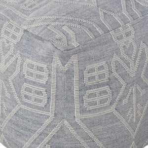 Derio Pouf, Pet, Blue, Natural White, Pitloom, Flat Weave