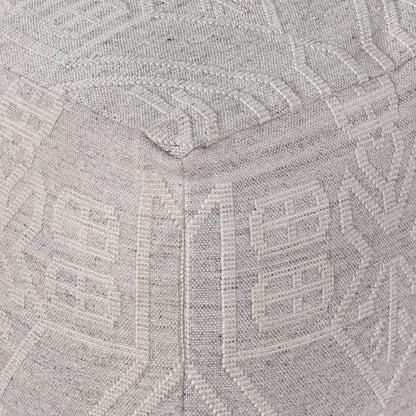 Derio - II Pouf, Pet, Taupe, Natural White, Pitloom, Flat Weave