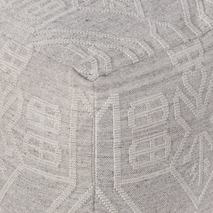 Derio - II Pouf, Pet, Taupe, Natural White, Pitloom, Flat Weave