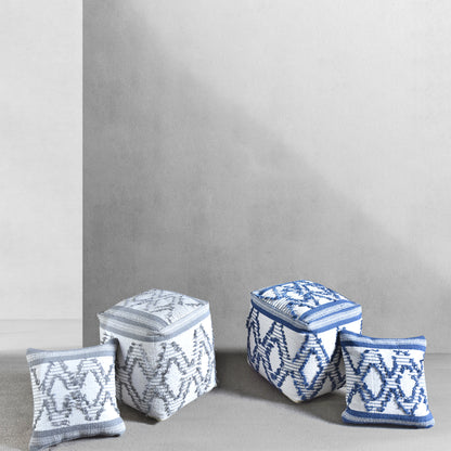 Drawin Pouf, Cotton, Pitloom, All Cut
