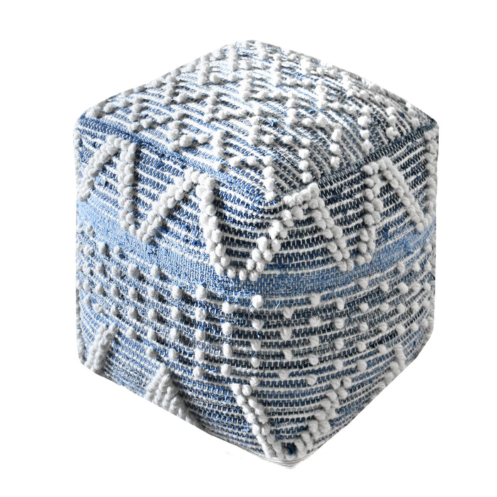DVINA POUF - RECYCLED DENIM/ WOOL/ COTTON