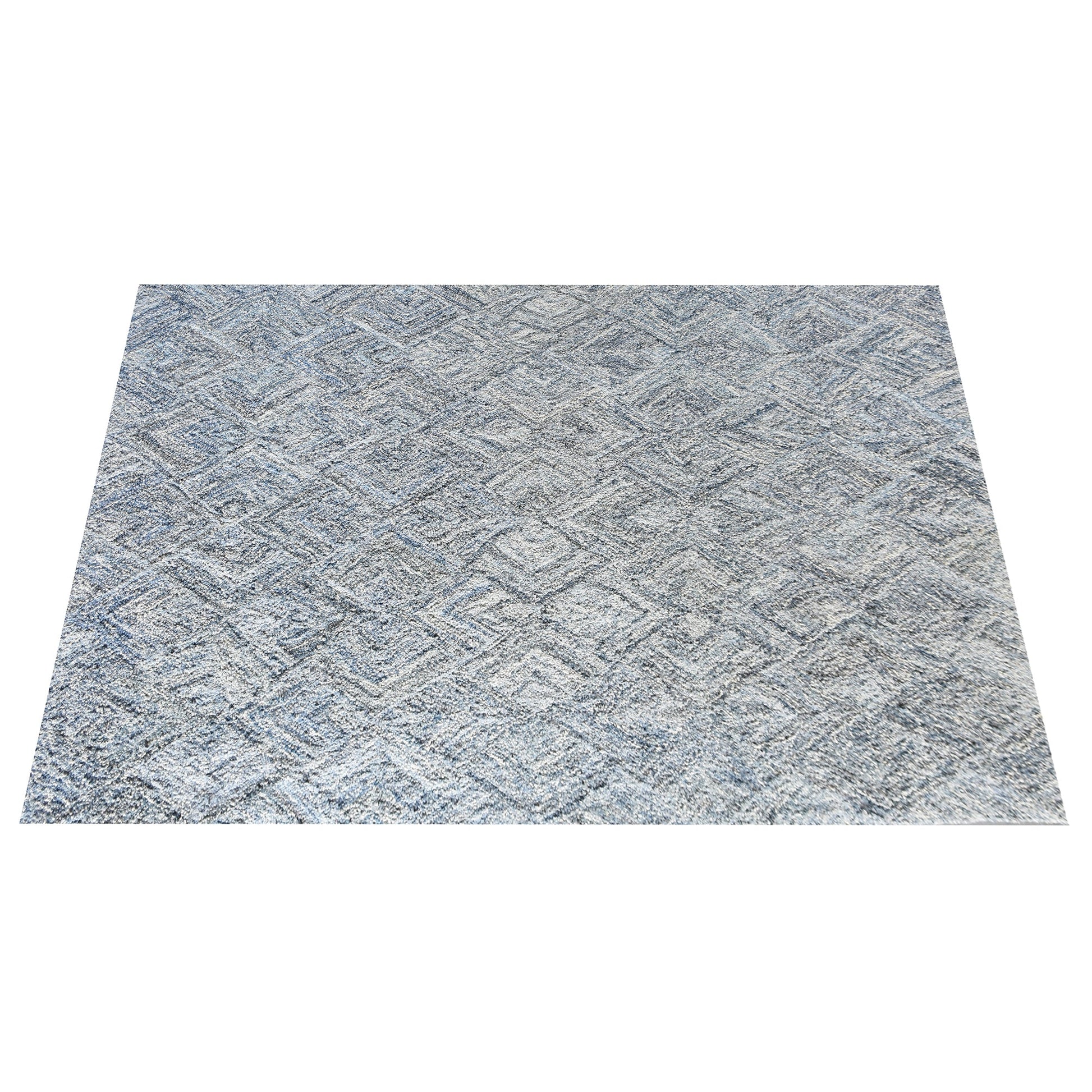 Area Rug, Bedroom Rug, Living Room Rug, Living Area Rug, Indian Rug, Office Carpet, Office Rug, Shop Rug Online, Denim, Wool, Blue, Natural White, Hand tufted, All Loop, Traditional