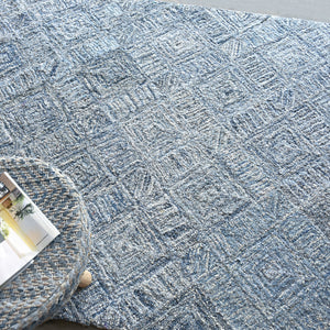 Area Rug, Bedroom Rug, Living Room Rug, Living Area Rug, Indian Rug, Office Carpet, Office Rug, Shop Rug Online, Denim, Wool, Blue, Natural White, Hand tufted, All Loop, Traditional