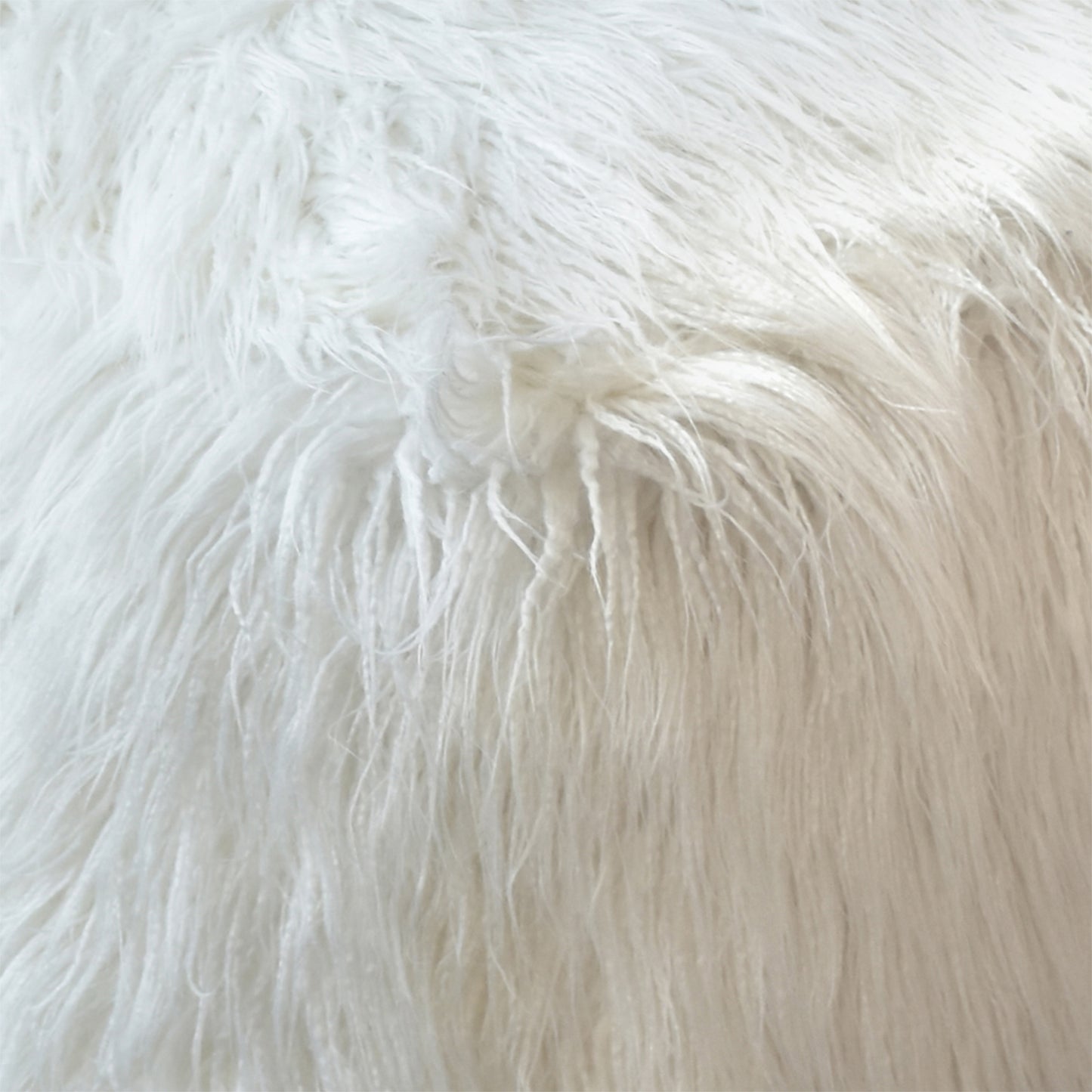 Elbe Pouf, Faux Leather, Natural White, Hm Stitching, Flat Weave